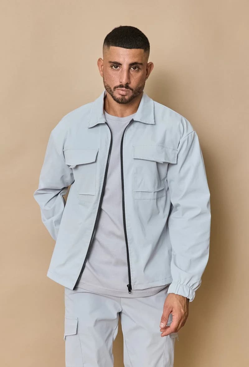 Brolazi Utility Overshirt IJsgrijs
